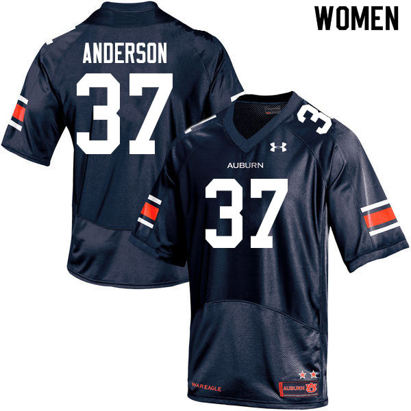 Women #37 Payton Anderson Auburn Tigers College Football Jerseys Sale-Navy